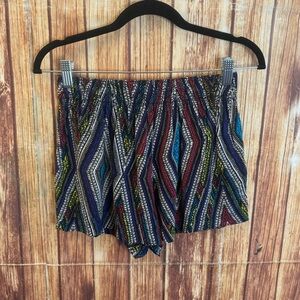 Mossimo Supply Women’s Multicolor Paisley Shorts with Pockets Size Small